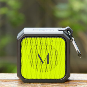fluorescent yellow - add monogram bluetooth speaker