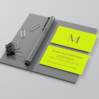 fluorescent yellow - add monogram