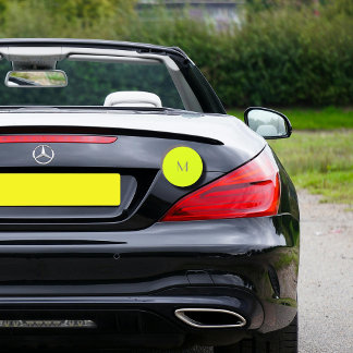 fluorescent yellow - add monogram car magnet