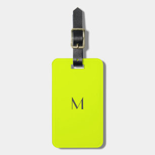 fluorescent yellow - add monogram luggage tag