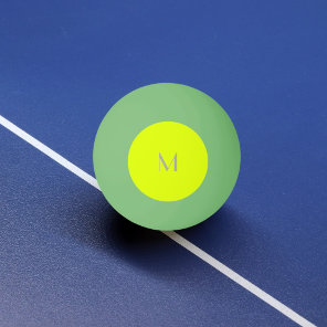 fluorescent yellow - add monogram   ping pong ball
