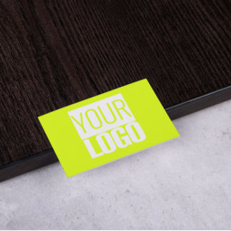 Fluorescent yellow - add your logo Business Card