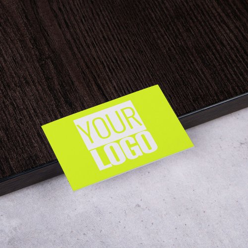  Fluorescent  yellow _ add your  logo  Business Card