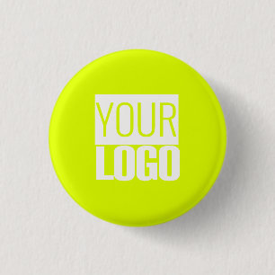 fluorescent yellow  - add your  logo  button