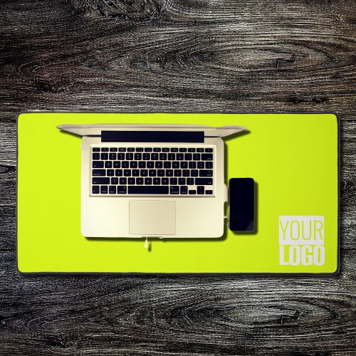 fluorescent yellow  _ add your  logo  desk mat