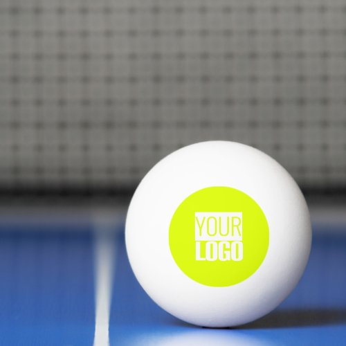 fluorescent yellow _ add your  logo  ping pong ball