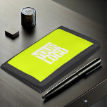 Fluorescent  yellow - add your  logo  Trifold Wallet<br><div class="desc">The Fluorescent Yellow Trifold Wallet combines functionality with eye-catching style. Made for those who value organization and individuality, this wallet lets you add your own logo for a personalized, professional, or promotional touch. Its bold fluorescent yellow color ensures it stands out in your pocket or bag, while the durable design...</div>