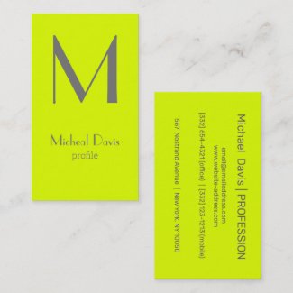 fluorescent yellow - bold monogram