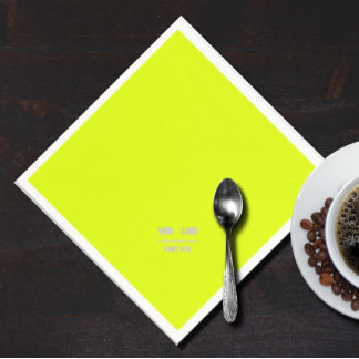 fluorescent yellow color - add logo napkins