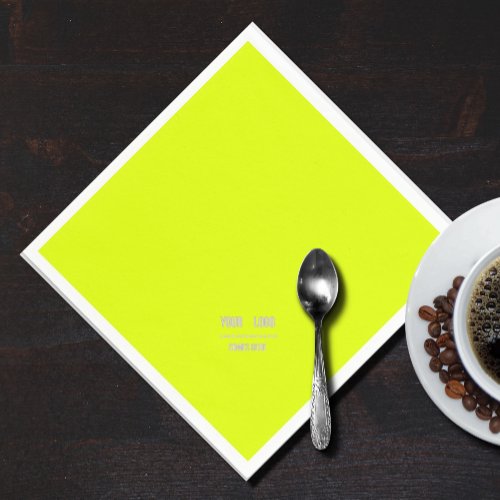 fluorescent  yellow  color _  add logo napkins