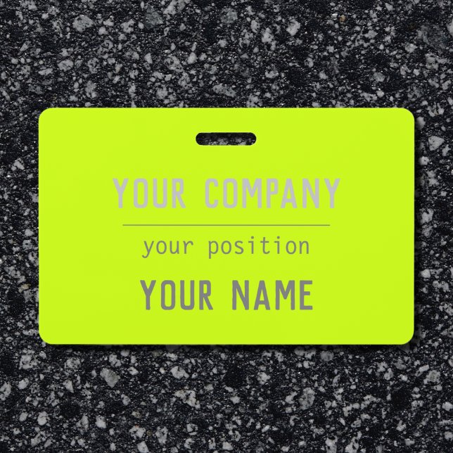 Fluorescent yellow  color - bold lettering badge (Creator Uploaded)