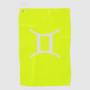 fluorescent yellow -Gemini golf towel