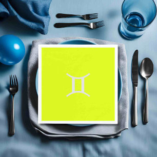 fluorescent yellow -Gemini   Napkins