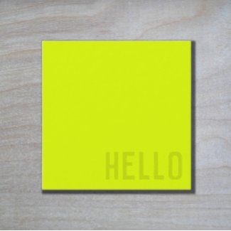 fluorescent yellow - HELLO