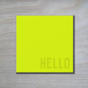 fluorescent yellow - HELLO Square Business Card