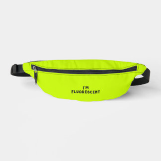 Fluorescent Yellow "I'm Fluorescent" Festival Fanny Pack
