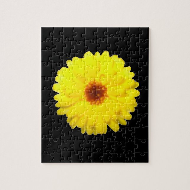 Fluorescent Yellow Marigold Puzzle (Vertical)