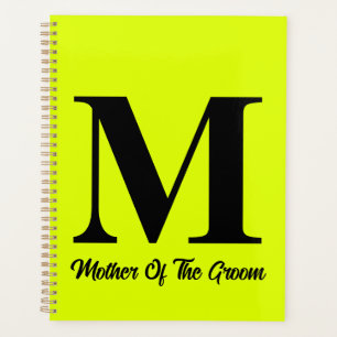 Fluorescent Yellow Mother Of The Groom Wedding Planner