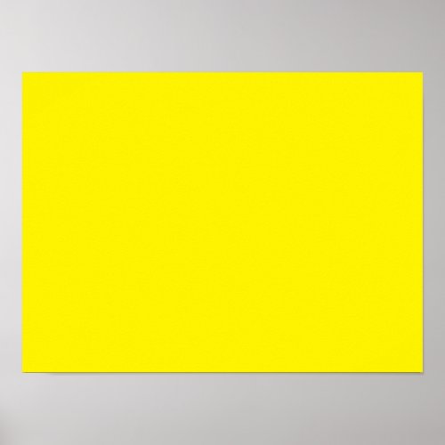 Fluorescent Yellow Poster