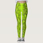 Fluorescent Yellow Snake Skin Leggings<br><div class="desc">Snake Skin Collection</div>