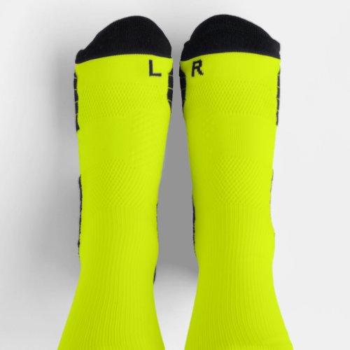 fluorescent  yellow solid color socks