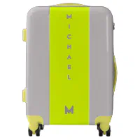 Fluorescent Yellow Neon Men Travel Bag