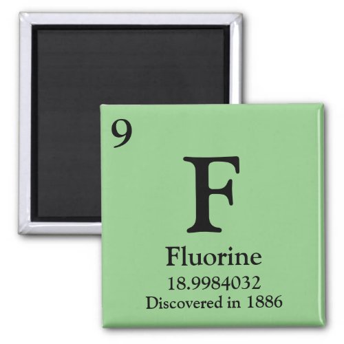 Fluorine Periodic Table Magnet
