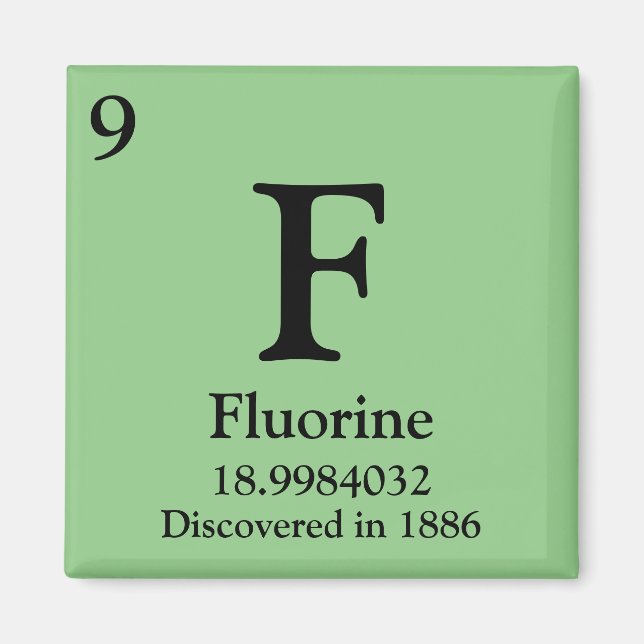 Fluorine Periodic Table Magnet (Front)