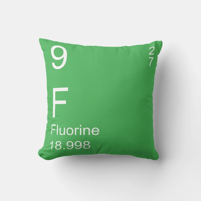 Fluorine Throw Pillow (Front)
