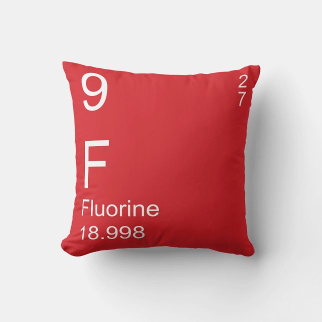 Fluorine Throw Pillow (Front)