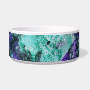 Fluorite Crystal Geode Marble Abstract Bowl