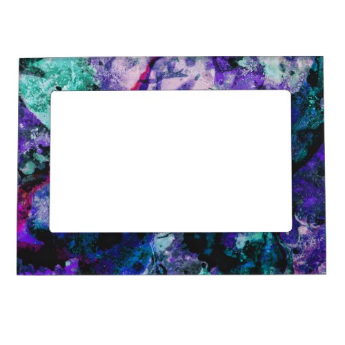 Fluorite Crystal Geode Marble Abstract Magnetic Frame