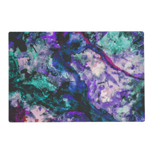 Fluorite Crystal Geode Marble Abstract Placemat