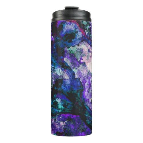 Fluorite Crystal Geode Marble Abstract Thermal Tumbler