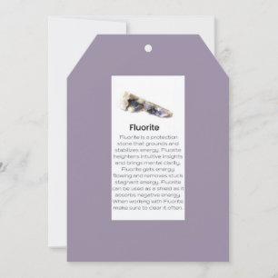 Fluorite Crystal Meaning Jewelry Display Gemstone Holiday Card