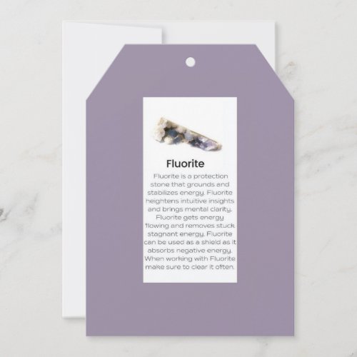 Fluorite Crystal Meaning Jewelry Display Gemstone  Holiday Card