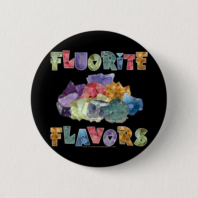 Fluorite Flavors Pinback Button (Front)