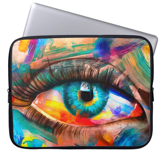 “Fluorite” - oil painting. Conceptual abstract pic Laptop Sleeve (Front)
