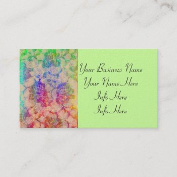 Fluoro Lace Roses Business Card by LeFlange at Zazzle