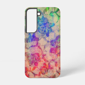 Fluoro Lace Roses Samsung Galaxy S22 Case