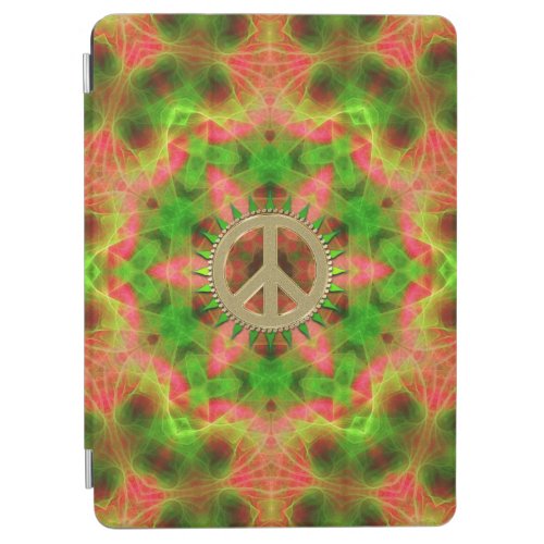 Fluro  Hexagon Gold Peace Sign iPad Air Cover