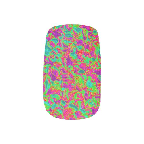 Fluro opal minx nail art