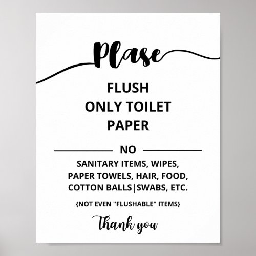 Flush Only toilet paper Poster