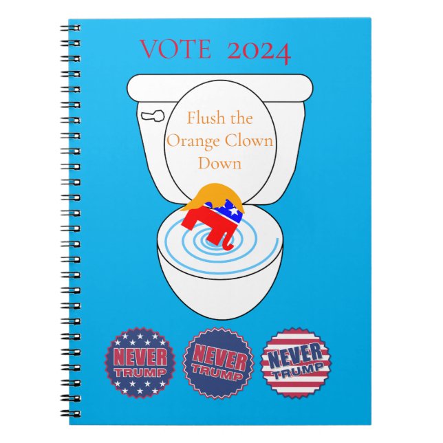 Flush The Orange Clown Thunder_Cove Notebook (Front)