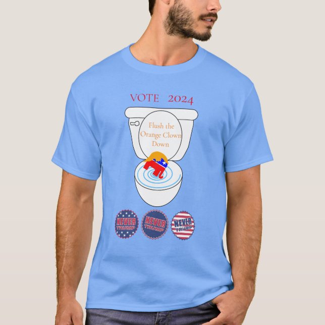 Flush The Orange Clown Thunder_Cove T-Shirt (Front)