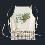 Flush Your Fat 4Good Apron<br><div class="desc">Cute apron with gingham print at bottom with Flush Your Fat 4Good Logo.</div>