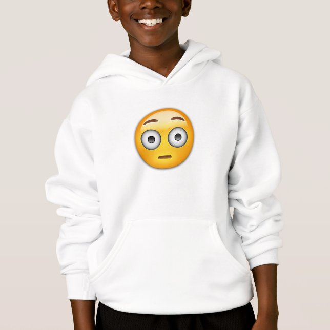 Flushed Face Emoji Hoodie (Front)