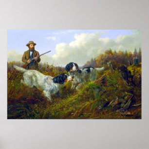 Flushing Grouse Long Lake Game Bird Hunting  Poster