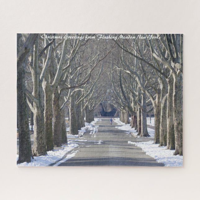 Flushing Meadow Park. Christmas Greetings Jigsaw Puzzle (Horizontal)