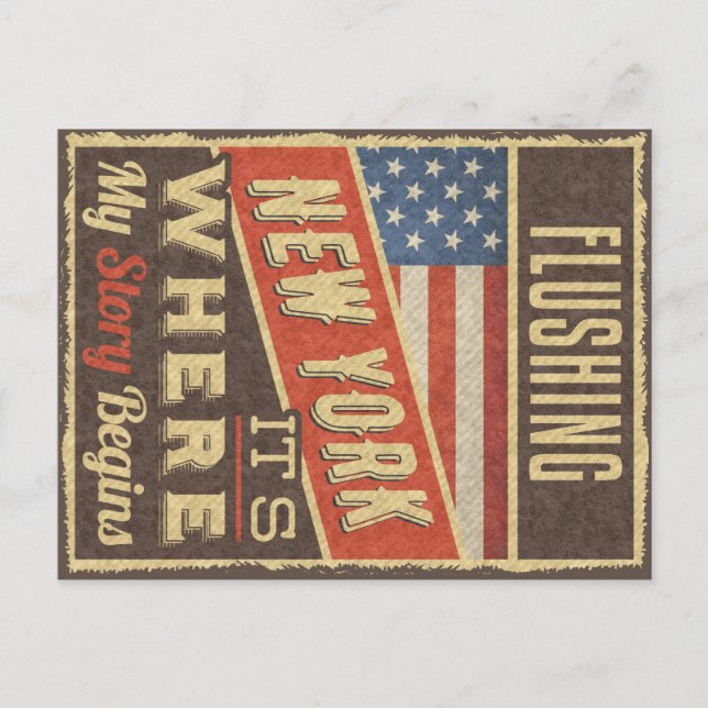 Flushing New York Postcard (Front)